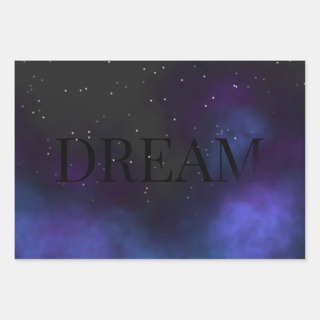 Dream Space Nebula Wrapping Paper Sheet (Front)