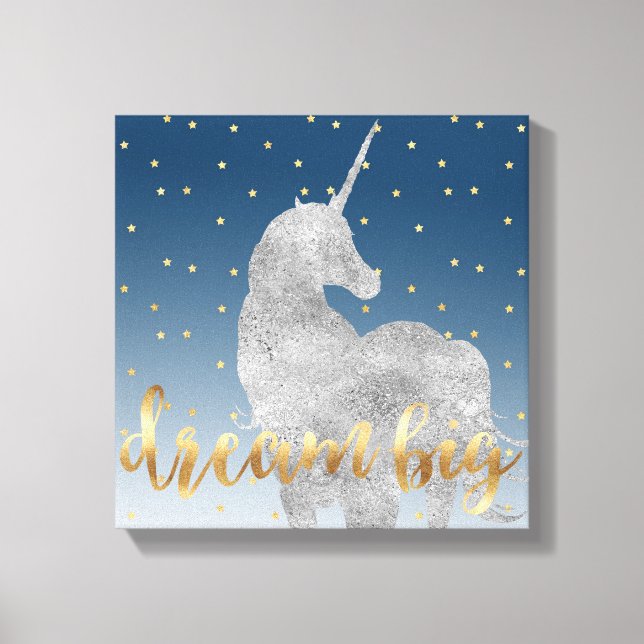 Dream Stars Unicorn Canvas Print (Front)