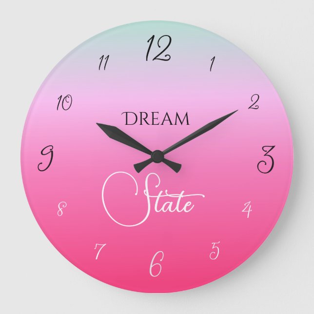 Dream State Gradient Large Clock (Front)
