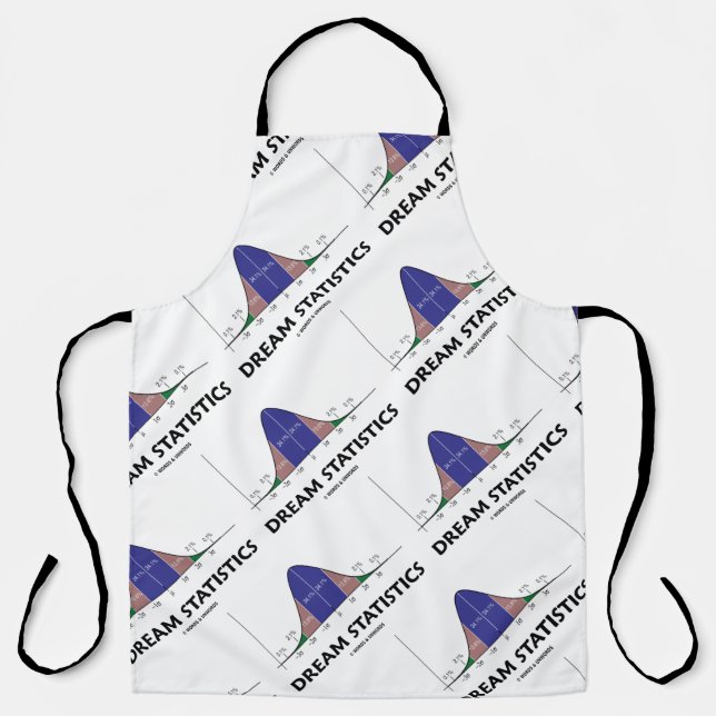 Dream Statistics Bell Curve Humour Apron (Front)