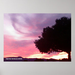 Dream Sunset Tree Poster