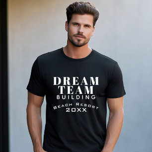 Dream Team Building Black and White Employee T-Shirt