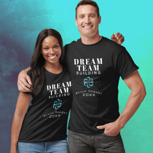 Dream Team Building Black and White Logo Employee T-Shirt