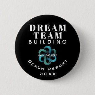 Dream Team Building Company Logo  6 Cm Round Badge