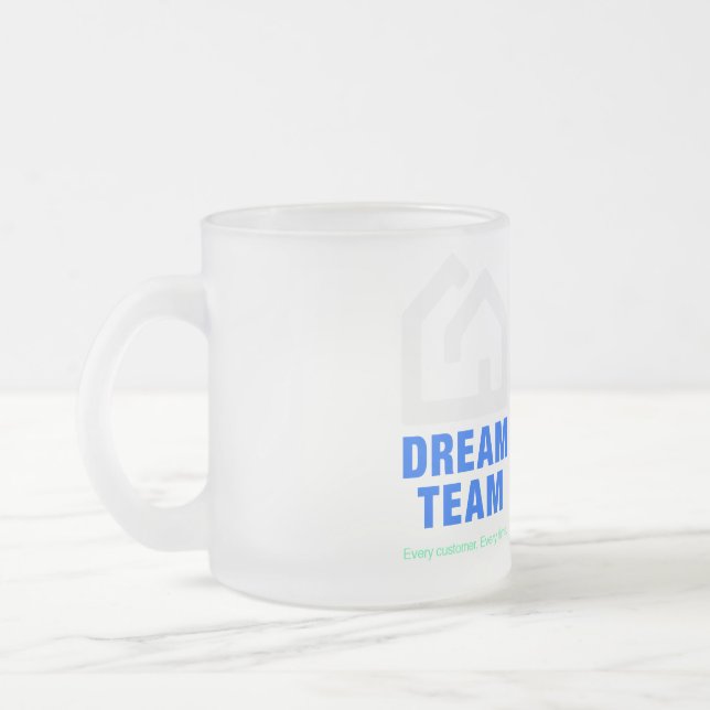 Dream Team Frosted Glass Coffee Mug (Left)