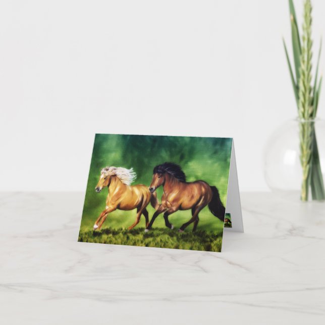 Dream Team-Icelandic Horses Thank You Card (Front)
