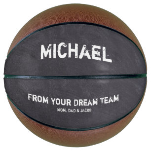 Dream Team Personalised Name Chalkboard etching Basketball