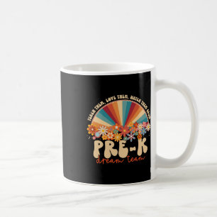 Dream Team Retro Groovy Rainbow Back To School Tea Coffee Mug