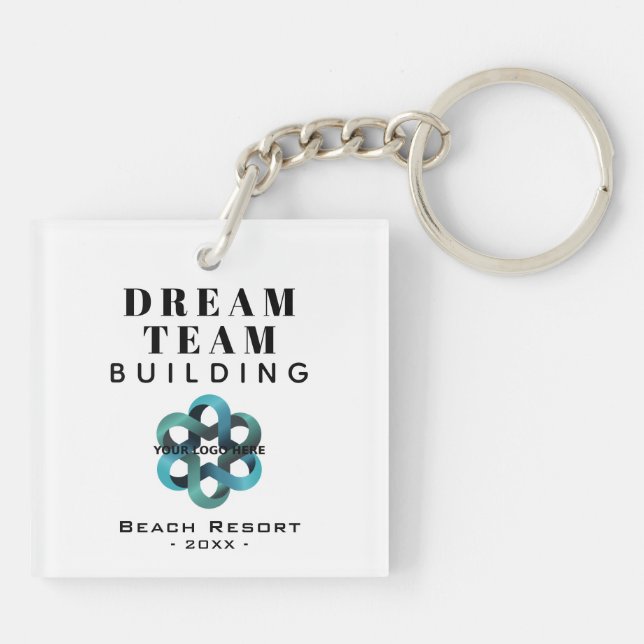 Dream Team Team Building Company Logo Keychain (Back)
