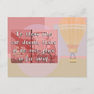 Dream -Travel quote Postcard