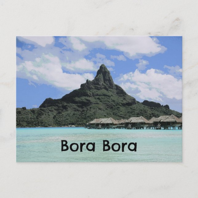 Dream Vacation Bora Bora Tahiti Atoll Formation Postcard (Front)
