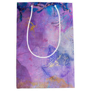 Dream Violet Collage Decoupage  Wrapping Paper Medium Gift Bag