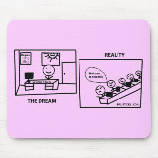 Dream vs Reality - Working in IT Mouse Mat