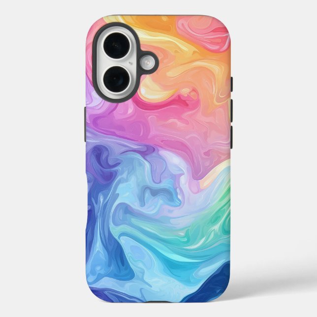 Dream Watercolor Flow Abstract Phone Case (Back)