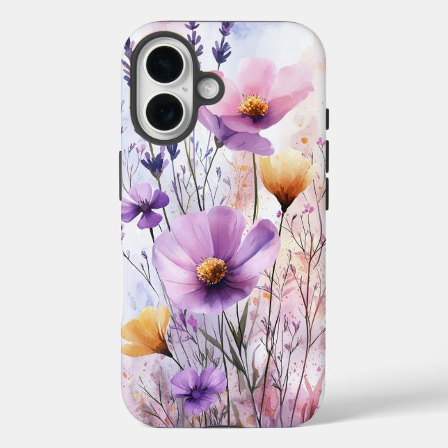 dream watercolor Lavender Bloom Phone Case (Back)