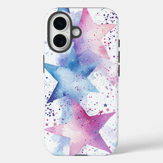Dream Watercolor Splash Starburst Phone Case (Back)