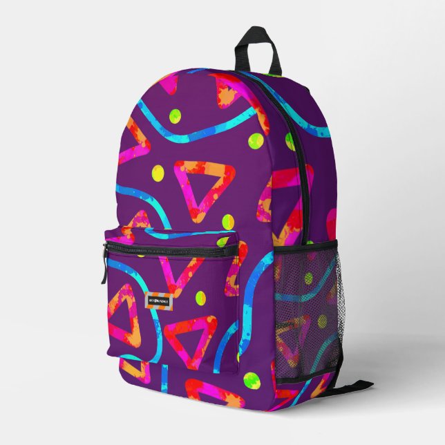 Dream Wave Festival - Arcade Crunch 2 Printed Backpack (Back Corner Right)