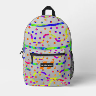 Dream Wave Festival - Rainbow Fiesta Printed Backpack