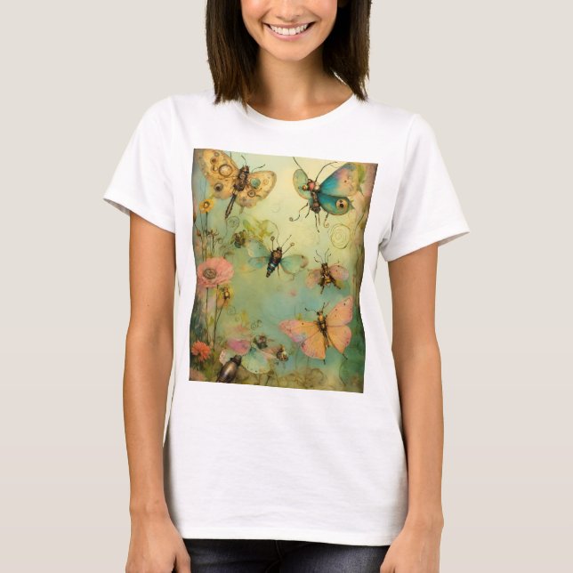 Dream Weaver: A Surreal Butterfly Watercolor T-Shirt (Front)