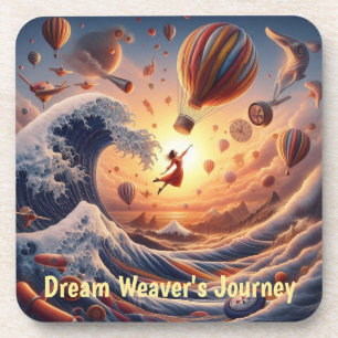 Dream Weaver's Journey: Fantasy Hot Air Balloons Coaster