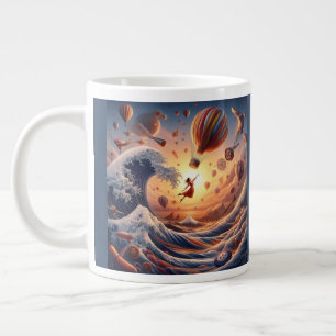 Dream Weaver's Journey: Fantasy Hot Air Balloons Large Coffee Mug