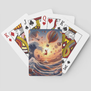 Dream Weaver's Journey: Fantasy Hot Air Balloons Playing Cards