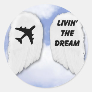 Dream Wings Classic Round Sticker