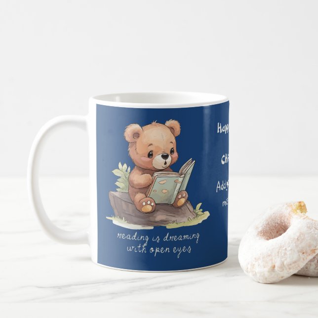 Dream with open eyes custom coffee mug (With Donut)