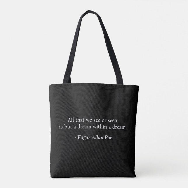 Dream Within A Dream Edgar Allan Poe Tote Bag (Back)