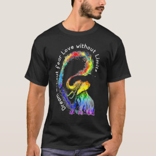 Dream Without Fear Love Elephant Lgbt Pride Tie T-Shirt
