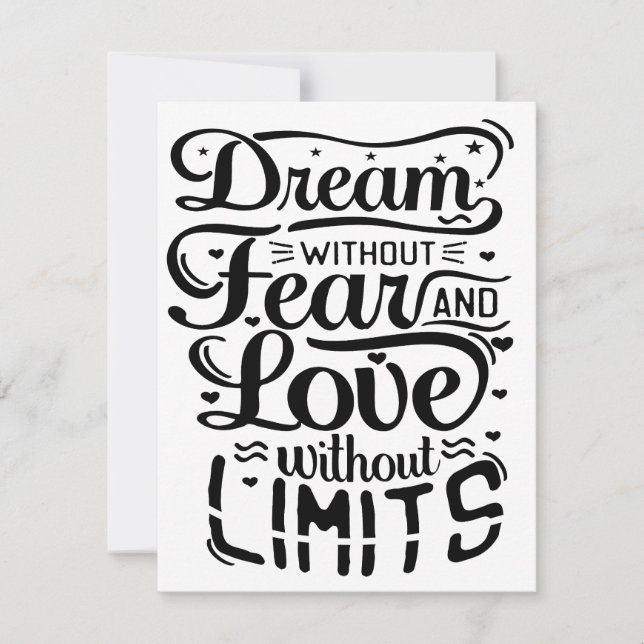 "Dream Without Fear, Love Without Limits" Holiday Card (Front)