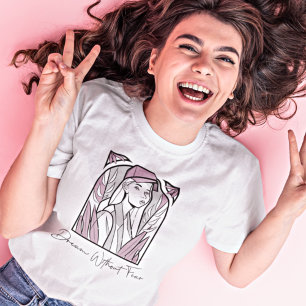 Dream without Fear Motivational Quote Girl Leaves T-Shirt