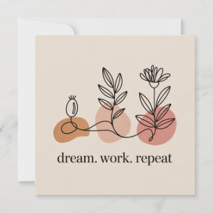 Dream. Work. Repeat Holiday Card