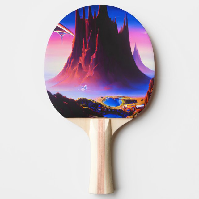 Dream World Oil Painting Ping Pong Paddle (Front)