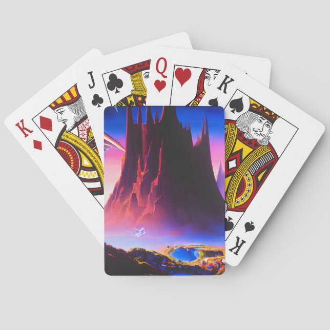 Dream World Oil Painting Playing Cards (Back)