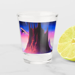 Dream World Oil Painting Shot Glass