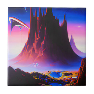 Dream World Oil Painting Tile