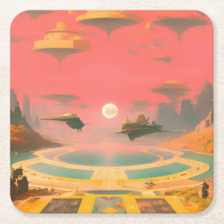 Dream World Square Paper Coaster