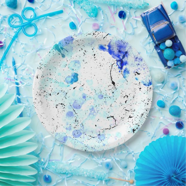 DreamAbstract BlueArt Paper Plate (Party)
