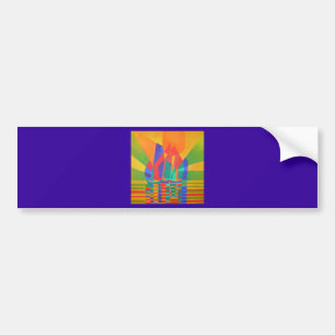 Dreamboat A Cubist Junk In Primary Colours Bumper Sticker