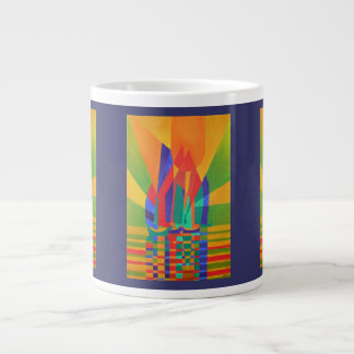Dreamboat A Cubist Junk In Primary Colours Large Coffee Mug