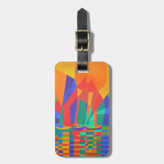 Dreamboat A Cubist Junk In Primary Colours Luggage Tag