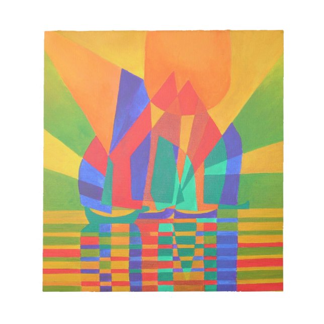 Dreamboat A Cubist Junk In Primary Colours Notepad (Front)