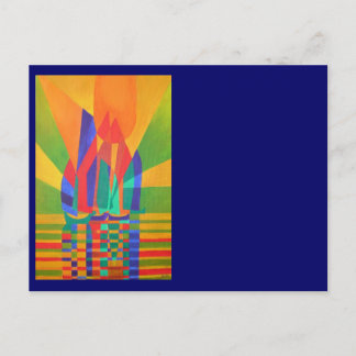 Dreamboat A Cubist Junk In Primary Colours Postcard