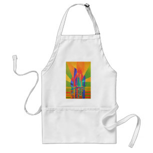 Dreamboat A Cubist Junk In Primary Colours Standard Apron