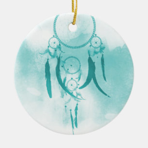 Dreamcatcher Aqua Ceramic Tree Decoration