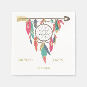 Dreamcatcher Arrow Wedding Napkin