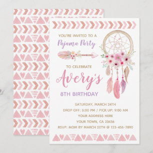 Dreamcatcher Birthday Party Invitation