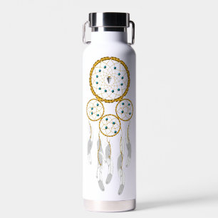 Dreamcatcher--Blue Turquoise Water Bottle
