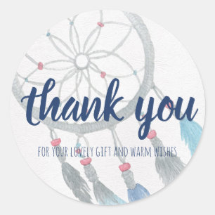 Dreamcatcher Boho Baby Shower Thank You Classic Round Sticker